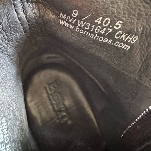 BORN Shola Womens Black Side-Zip Stacked Heel Ankle Booties Boots US 9 Festival - Picture 11 of 11